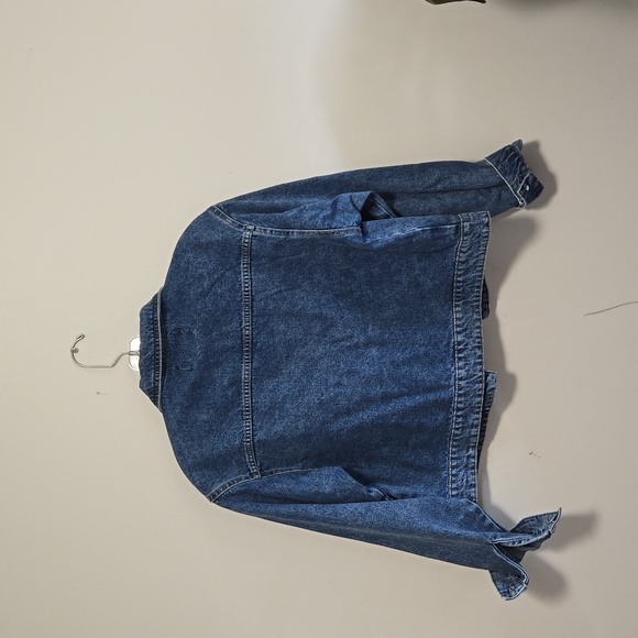 New Pieces Denim cropped Jacket-Size Large - Picture 3 of 3